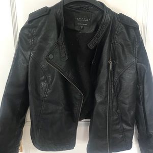 Black leather Moto jacket